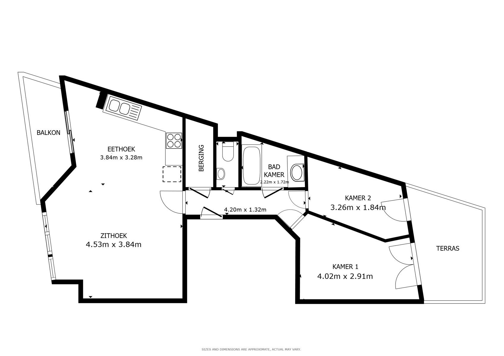 Twee slaapkamer appartement met zonnig terras foto 17