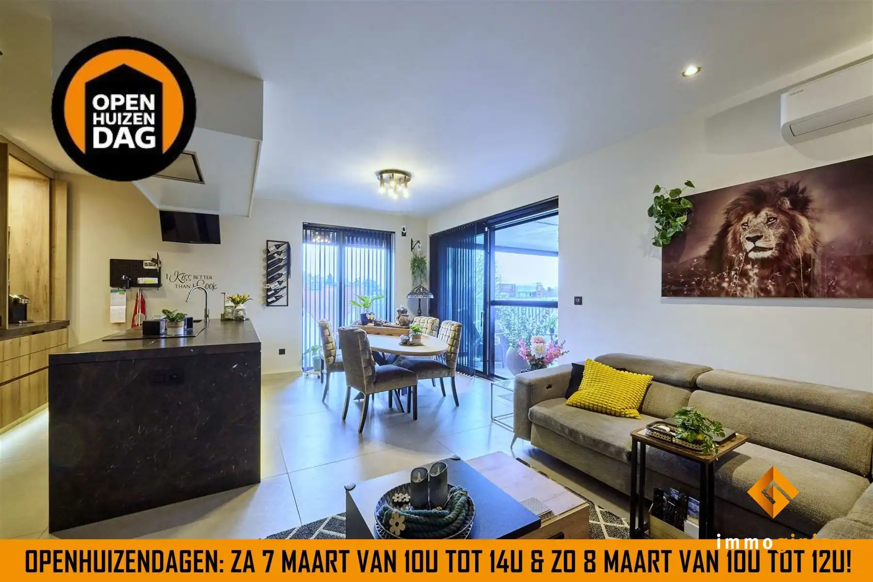 Luxueus 3-slaapkamerappartement met zéér ruim terras, gelegen op de 2e verdieping. foto {{pictureIndex}}