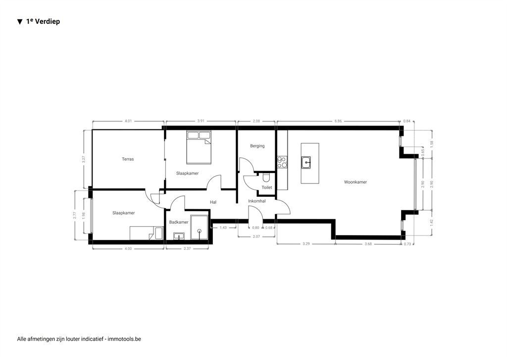 Kwaliteitsvol gerenoveerd appartement met zonnig terras foto 16