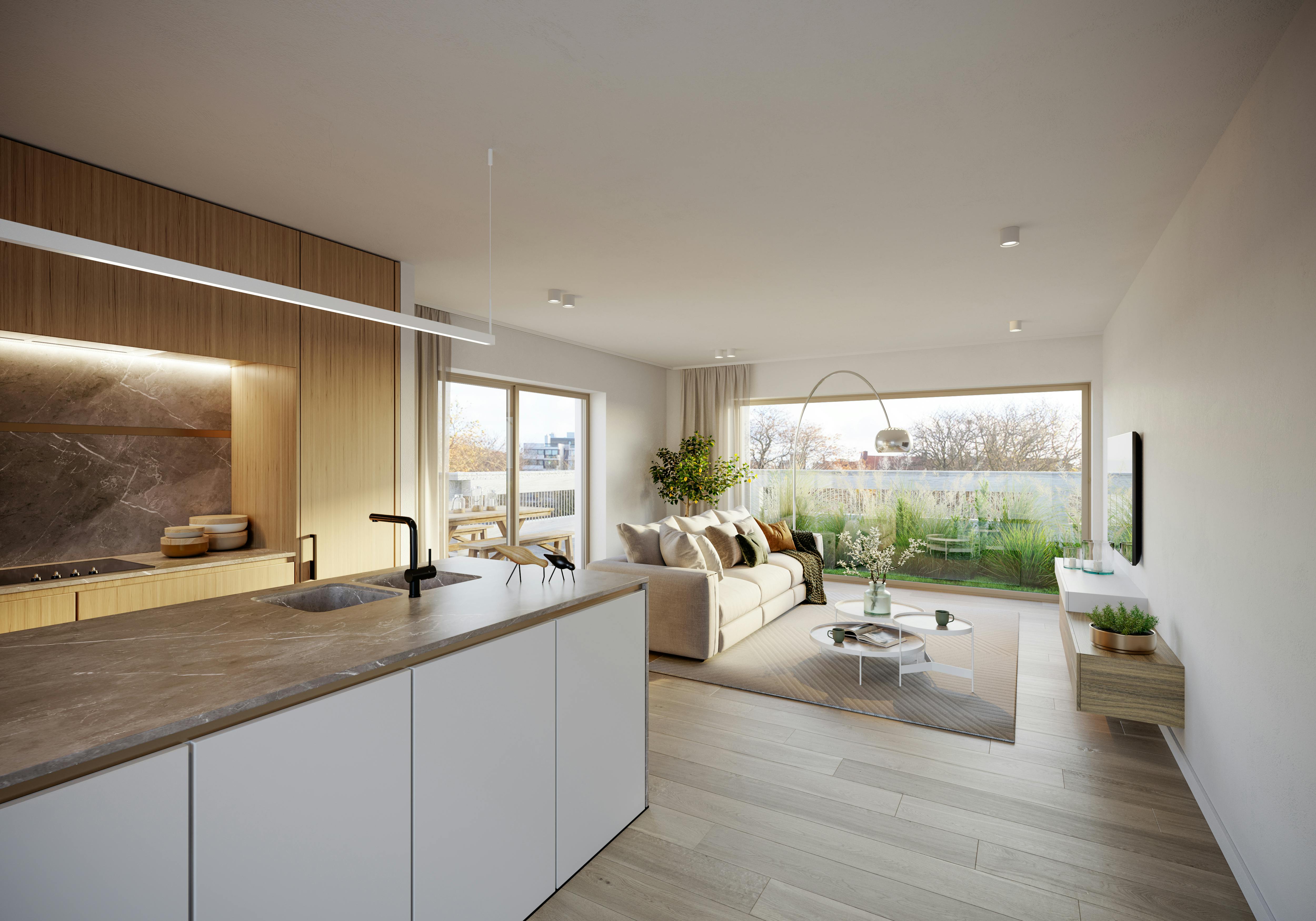 Nieuw 2 slaapkamer appartement met grote terrassen te Brugge foto 8