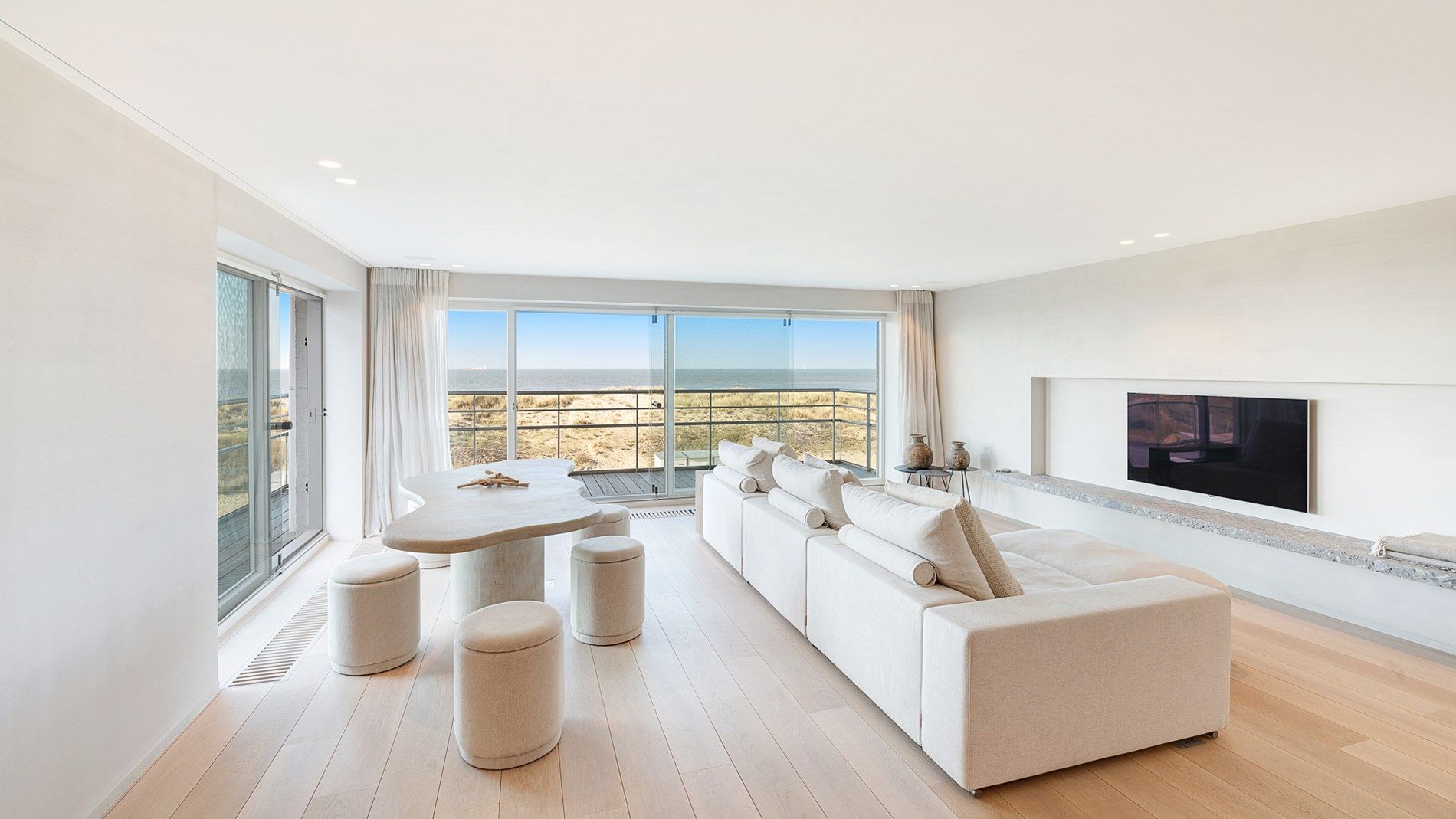 Uitzonderlijk hoekappartement met adembenemend zee-en duinenzicht langs de Wandeldijk in het Zoute foto 4