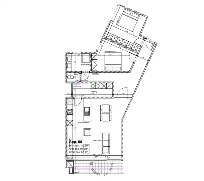 Nieuwbouwappartement op de eerste verdieping met terras en twee slaapkamers foto 4