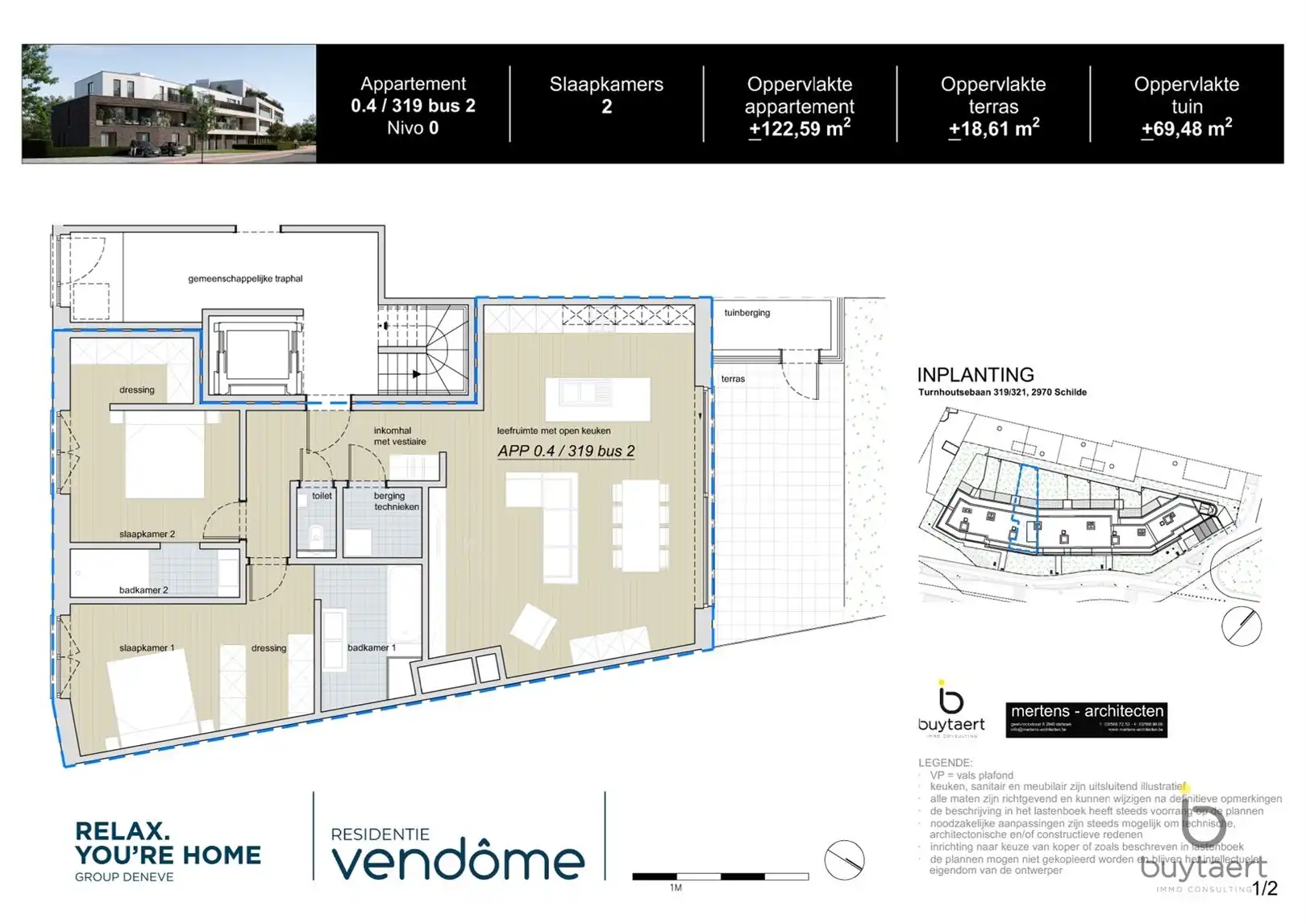 Nieuwbouw gelijkvloers appartement met twee slaapkamers, een tuin en een garage. foto 40