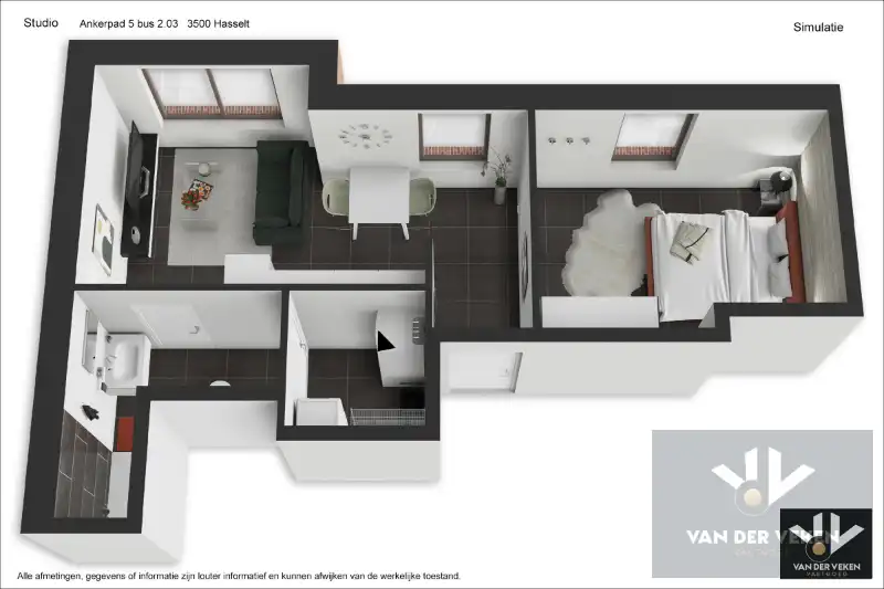 MOOI AFGEWERKTE 1-SLPK APPARTEMENT OP TOPLOCATIE foto 17
