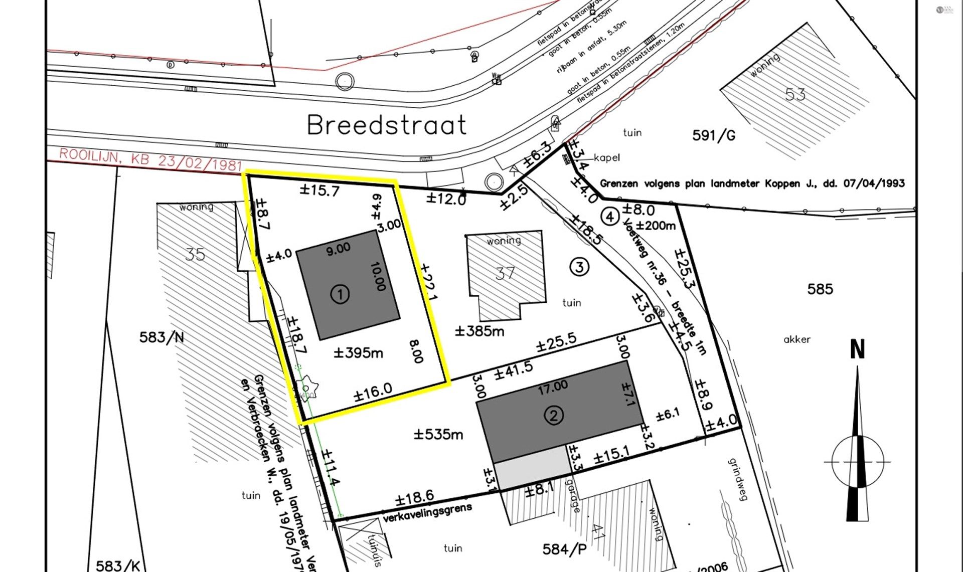 Bouwgrond van 395m² voor open bebouwing foto 4