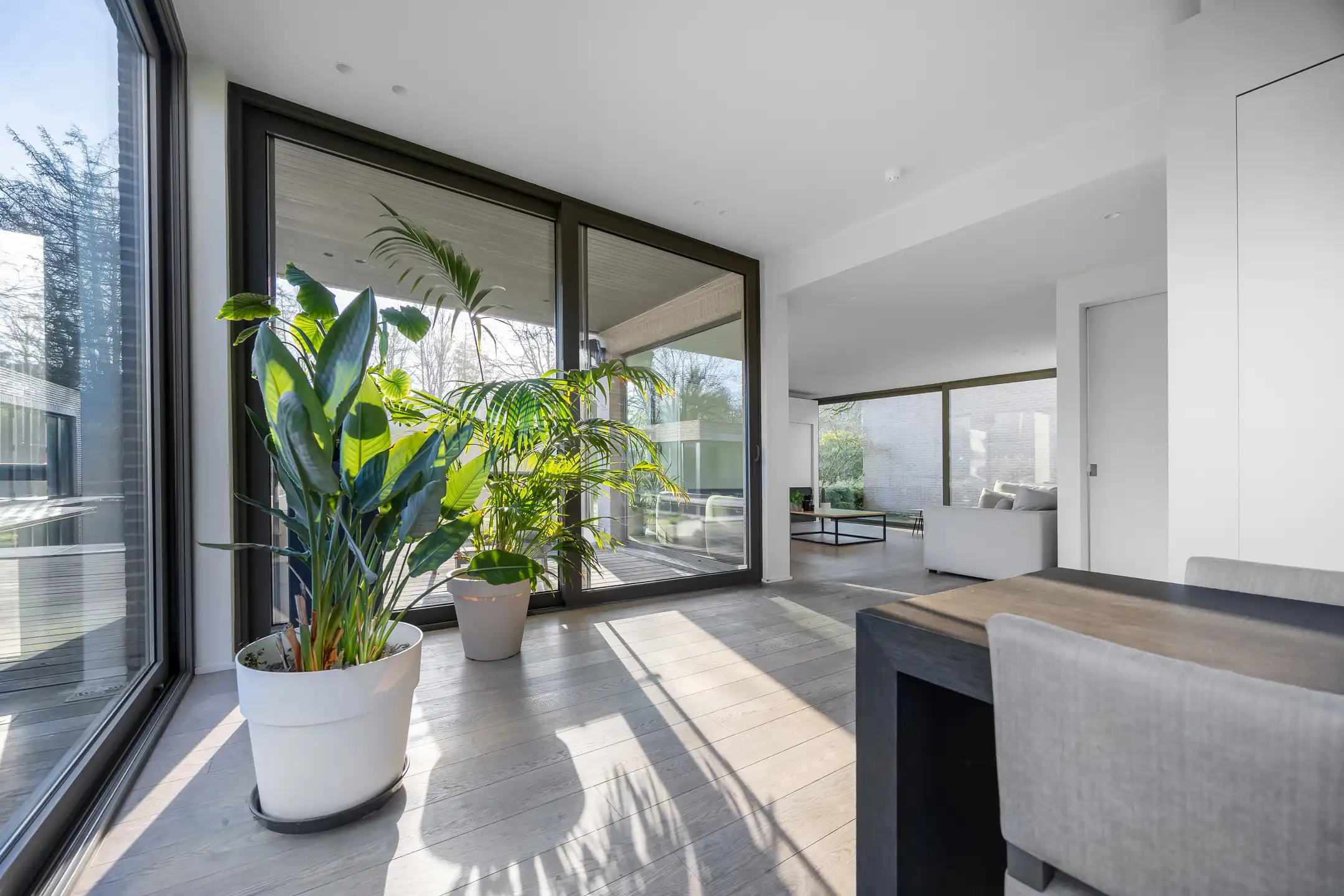 Luxueuze moderne villa met zwemvijver omringd door groen foto 14