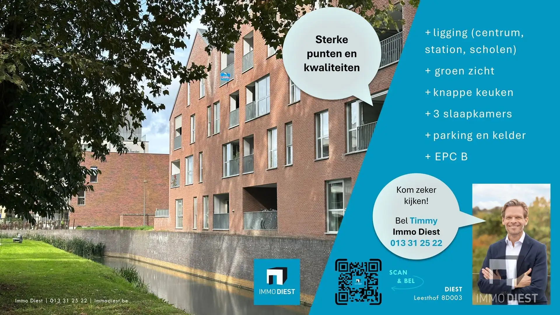 Knappe duplex met zicht op park en Demer - 3 slpks en parking foto 39