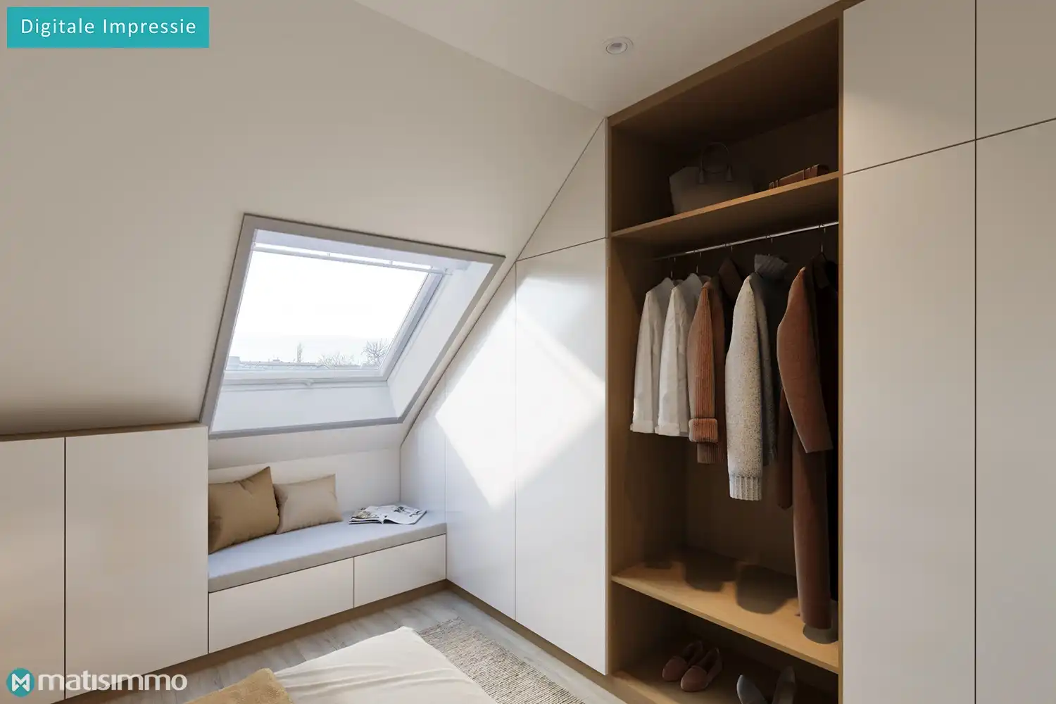 RIANT, INSTAPKLAAR DUPLEXAPPARTEMENT MET 2 SLAAPKAMERS EN 2 AUTOSTAANPLAATSEN IN MOELINGEN foto 13