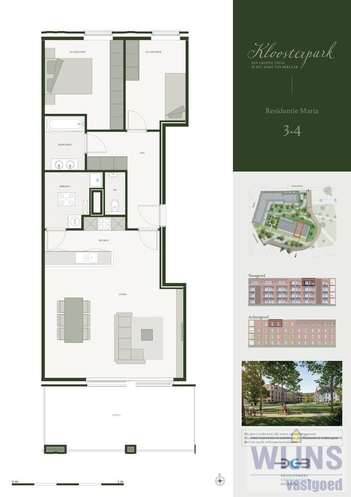 Residentie Maria | 2 SLKS | 96 m² | terras 19 m² foto {{pictureIndex}}