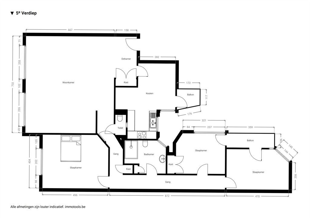 Appartement van ca 148m² met 3 slaapkamers foto 18