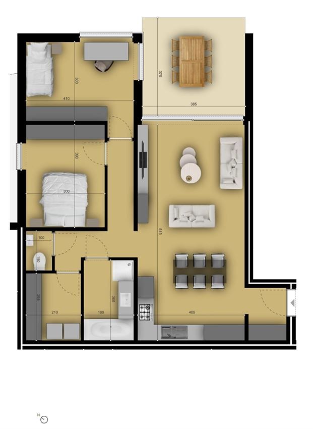 Appartement 90m² met overdekt oostterras foto 2