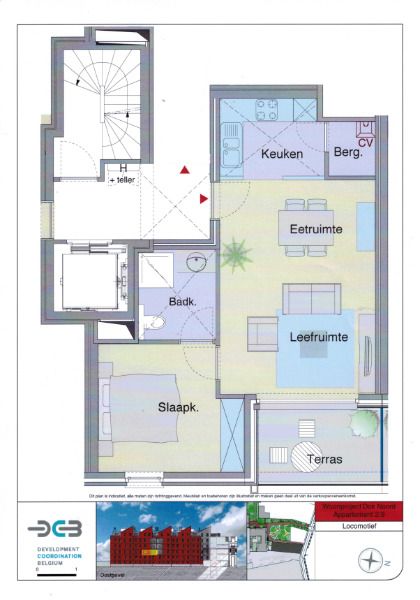 Leuk rustig gelegen appartement met terras in DOK NOORD foto 10