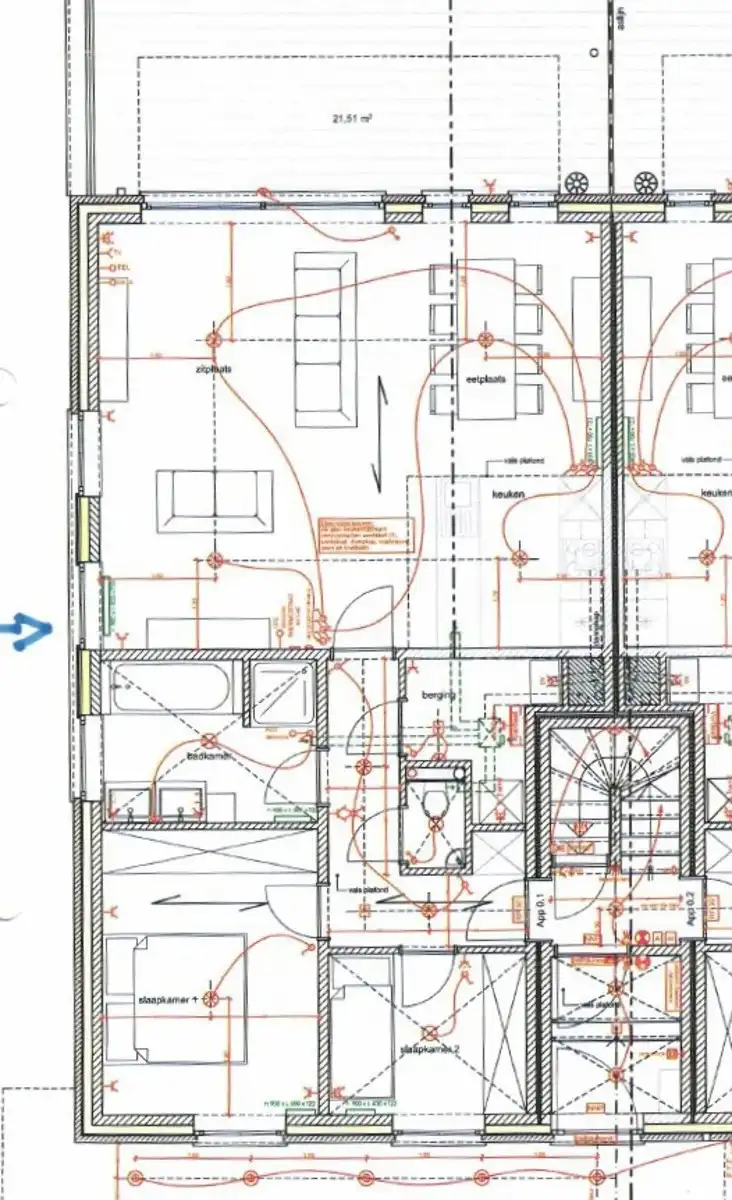 Gelijkvloers appartement met 2 slkrs, terras en staanplaats foto 21
