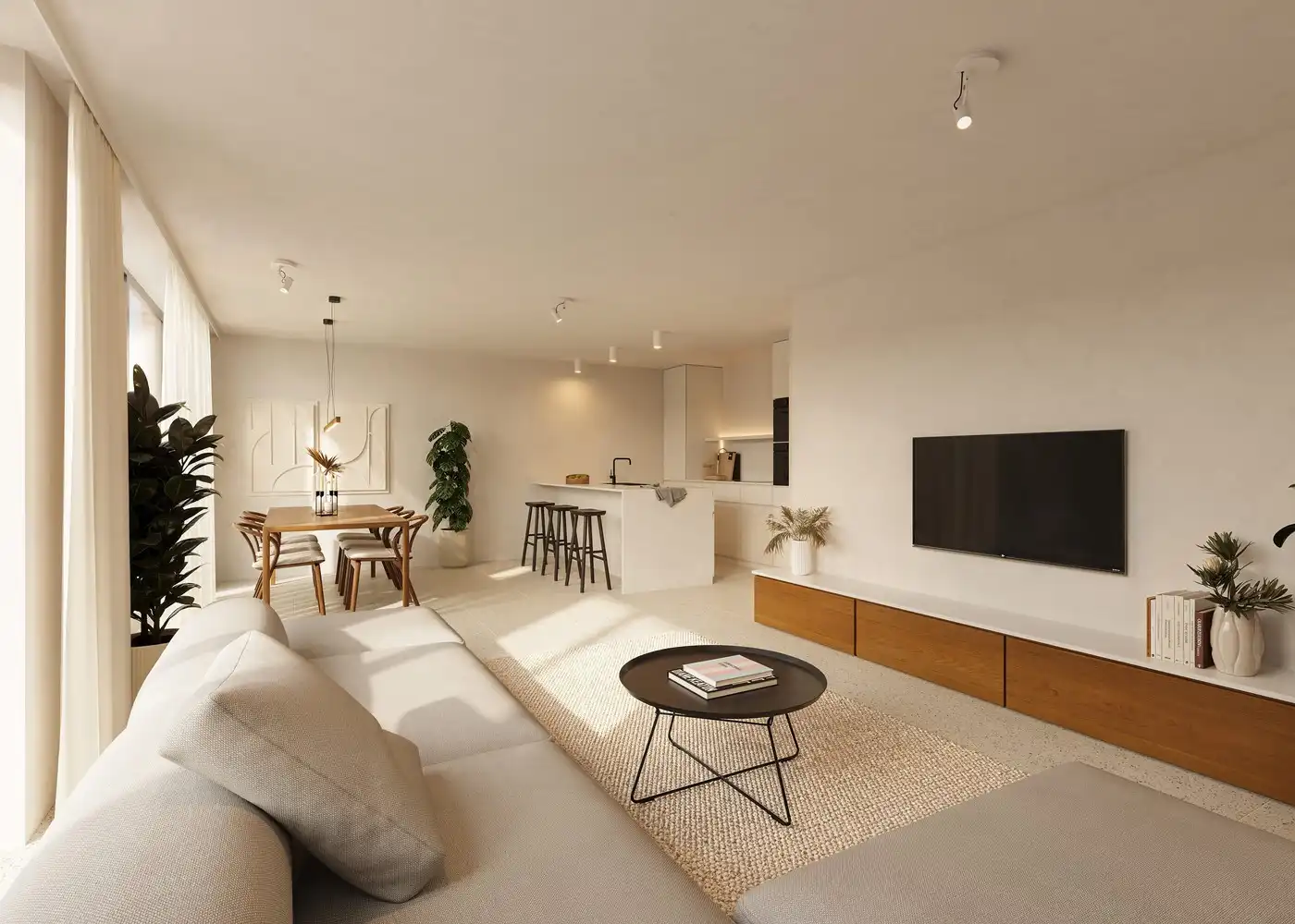 Gelijkvloers nieuwbouwappartement met uitzonderlijk lage gemeenschappelijke kosten; ruim terras en privatief tuintje  in een prachtige parkomgeving foto 7