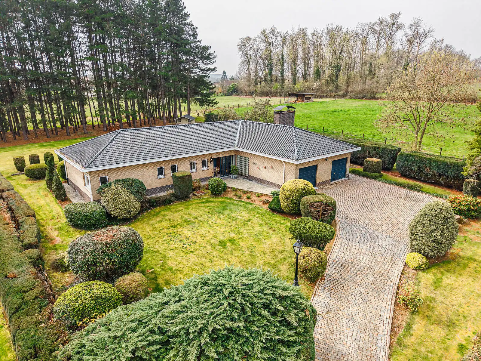 Hoofdfoto van de publicatie: Charmante laagbouwvilla omgeven door permanente weilanden