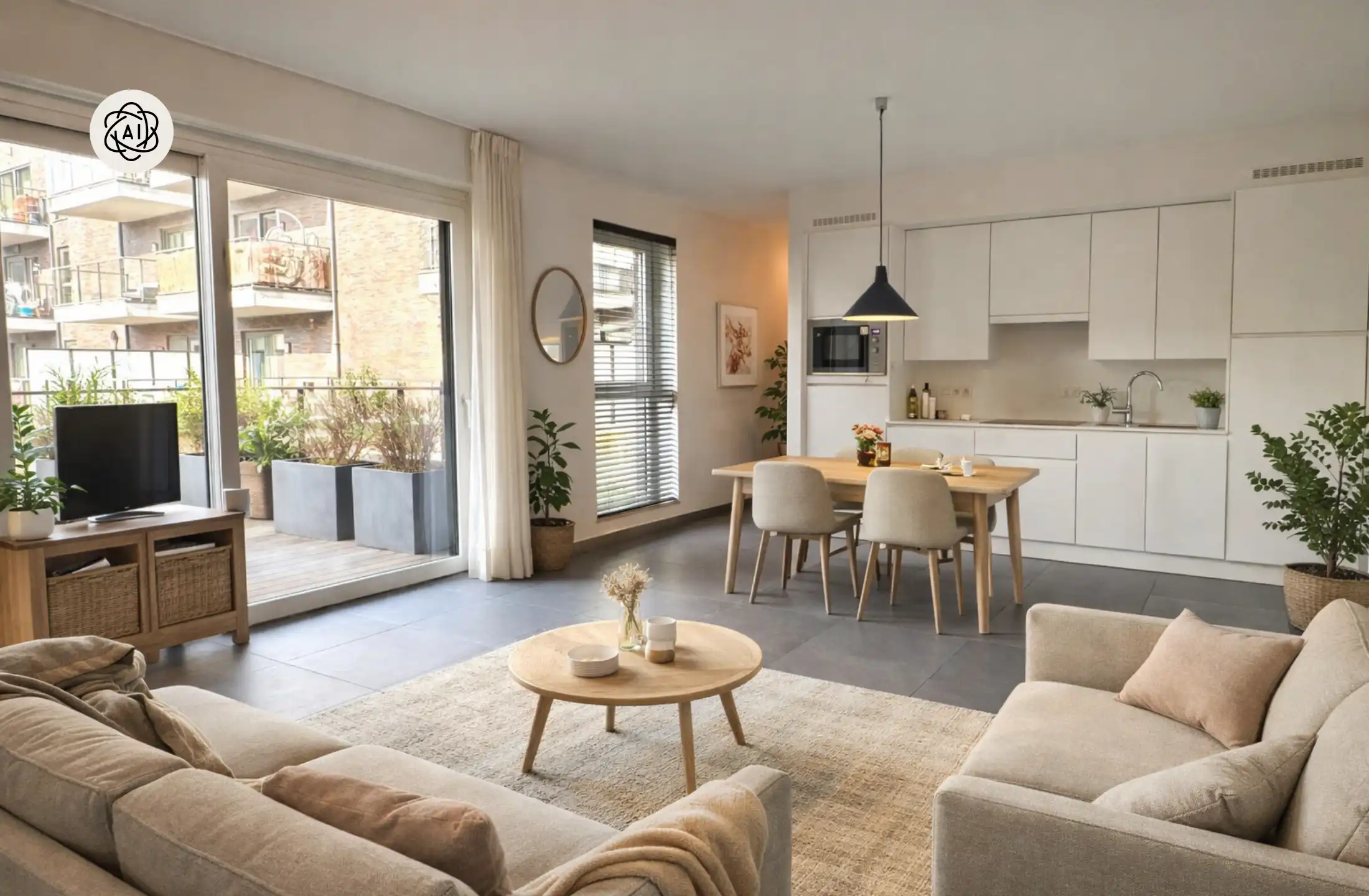 Recent instapklaar appartement met terras op De Munt in Roeselare! foto {{pictureIndex}}