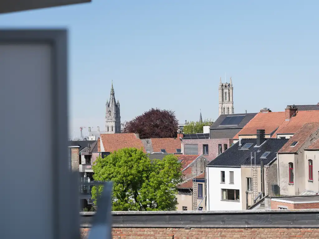 Centrum Gent – lichtrijk gerenoveerd twee slaapkamerappartement met terras en zicht over de Bijloke en de Leie. foto 8