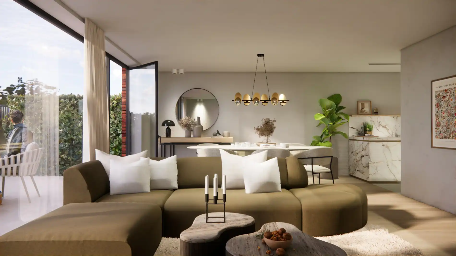 Ruim duplex appartement met leefruimte op tuinniveau in nieuwbouwproject Che Vista foto 4