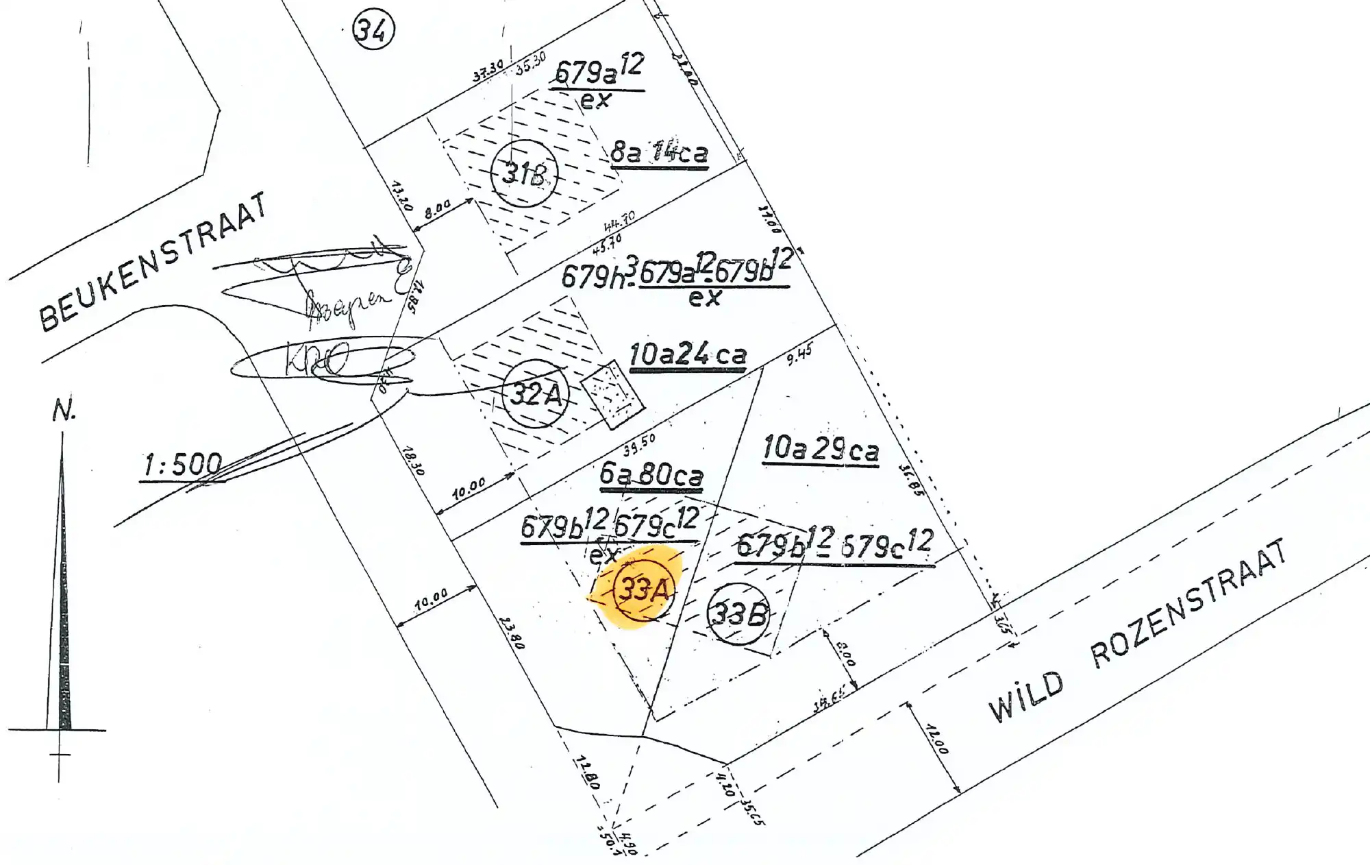 TE KOOP: goed gelegen bouwgrond (6a80ca) voor halfopen bebouwing op hoekperceel foto 4