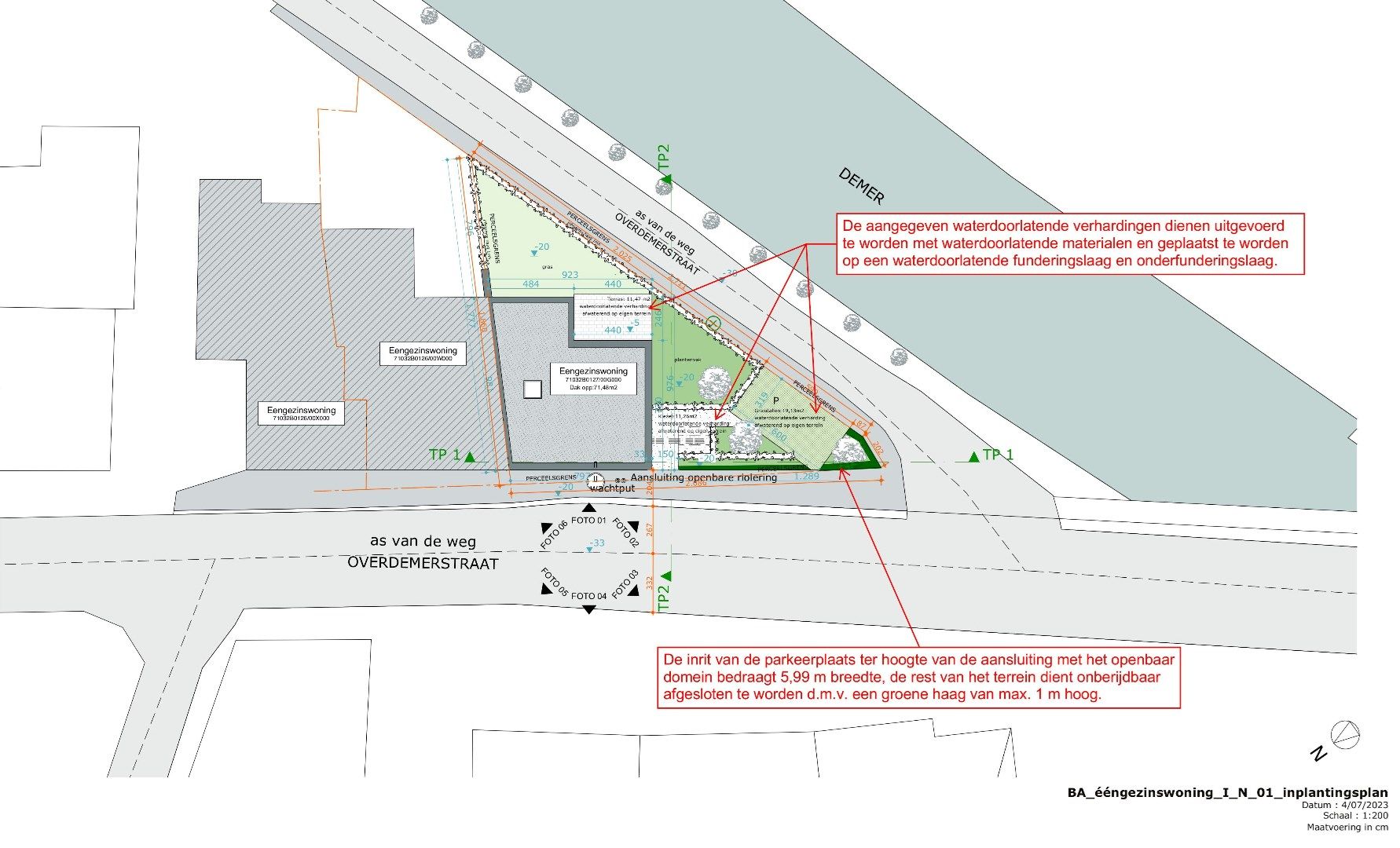 Bouwgrond voor het bouwen van een half open bebouwing inclusief een beschikbare omgevingsvergunning. foto 12