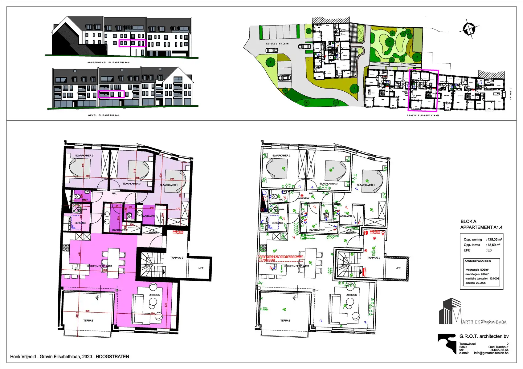 De Tram A1.4 - Appartement op de 1ste verdieping van 125m² met 3 slaapkamers en terras. foto 16