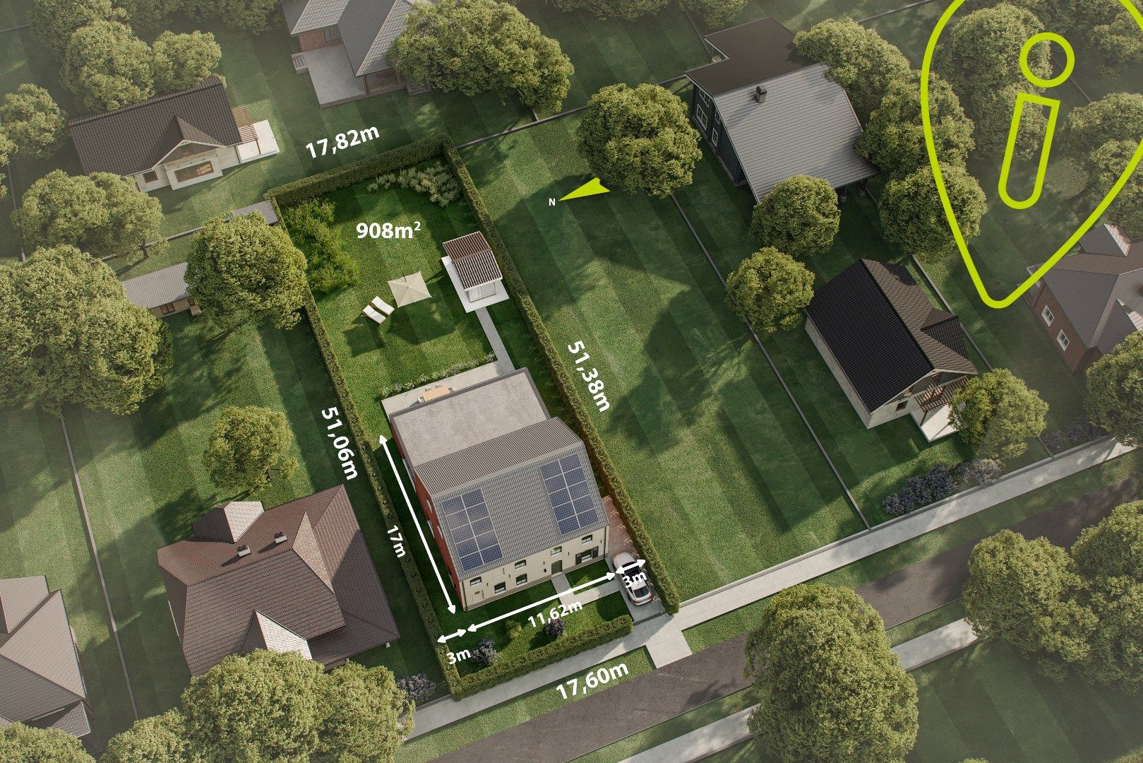 Rustig gelegen bouwgrond van 908 m² voor vrijstaande woning foto 1