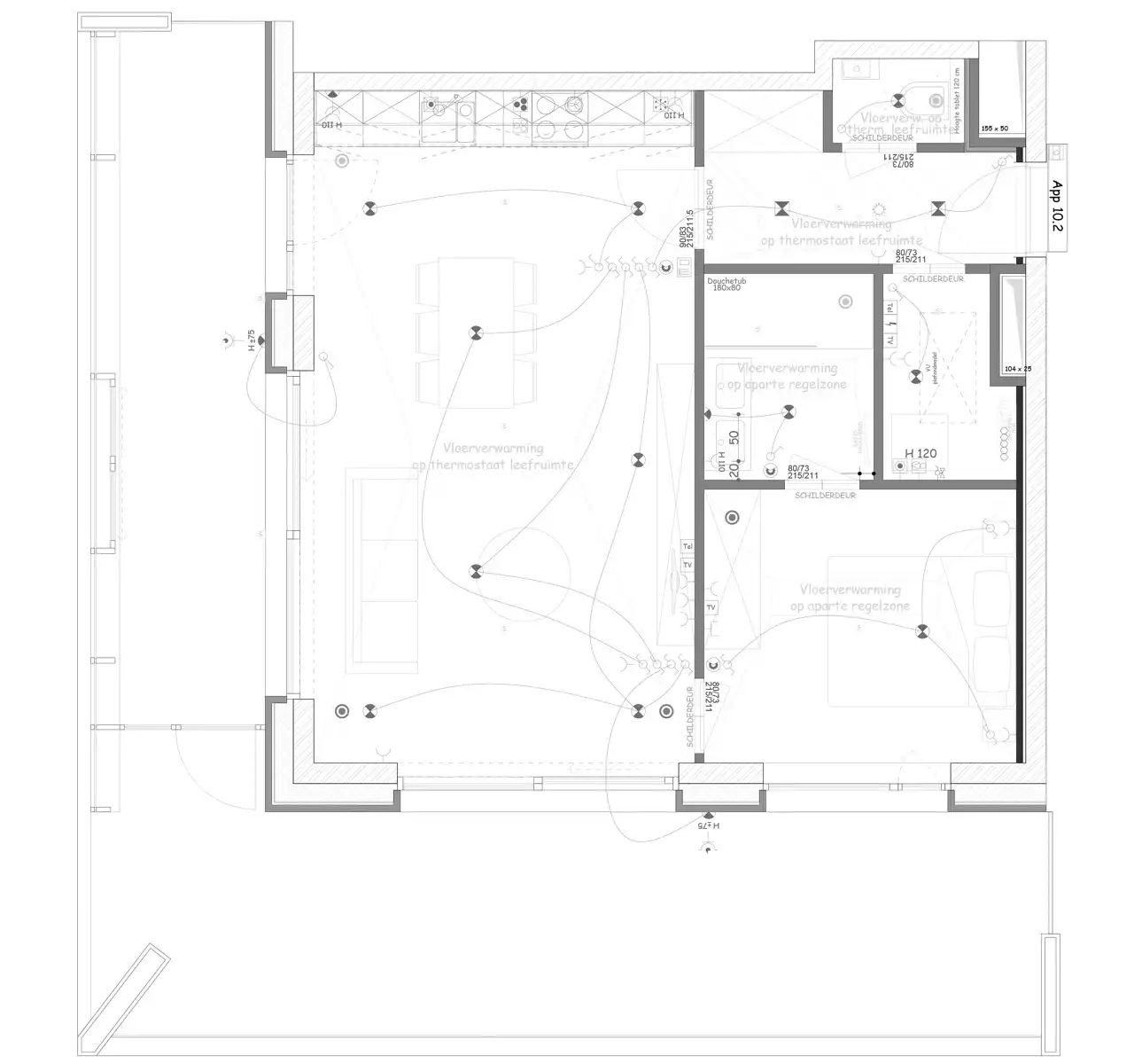 Ongemeubeld 1 slaapkamer appt. met zicht op de Schelde foto 15