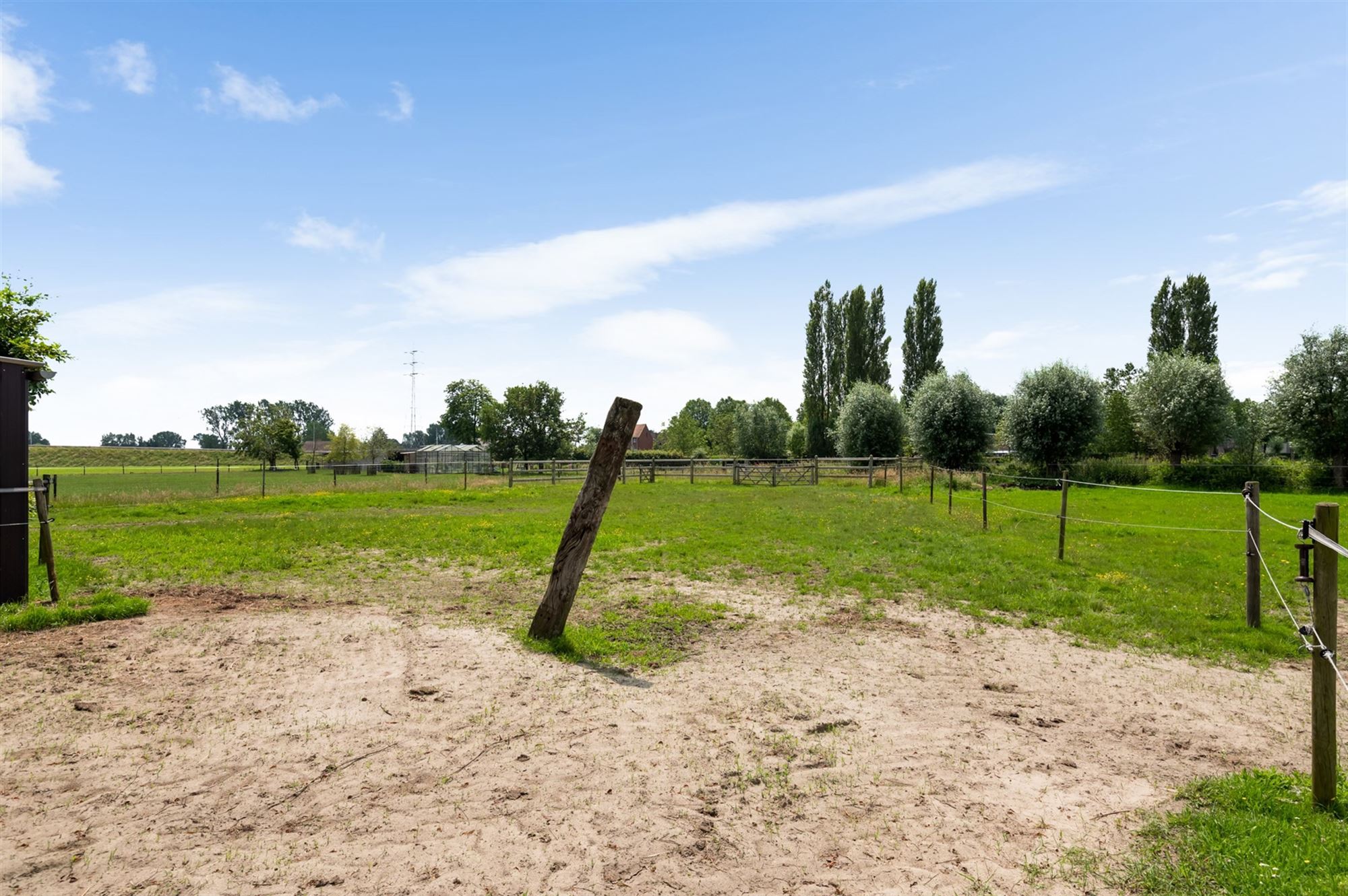 Prachtige paardenweide met stallen en piste foto 12