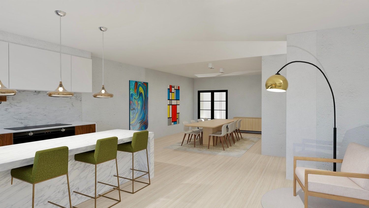 Compleet gerenoveerd appartement van 206 m² met 3 slaapkamers en 2 badkamers, gelegen aan de stadsrand van Hasselt foto 3