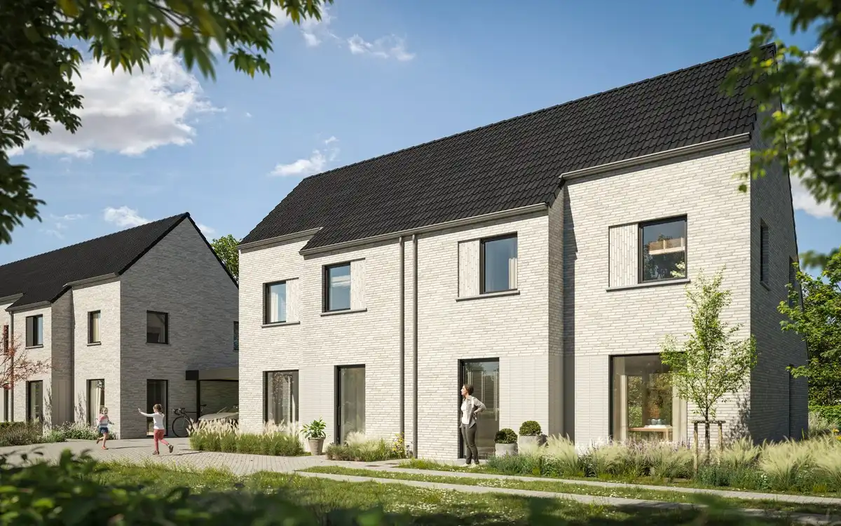 Nieuwbouwwoningen in een groene omgeving te Lokeren foto {{pictureIndex}}
