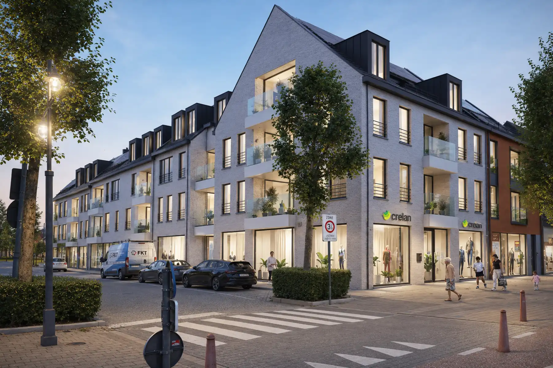De Tram B3.2 - Duplex penthouse van 166,50m² op de 3de verdieping met 2 slaapkamers en terras. foto 2