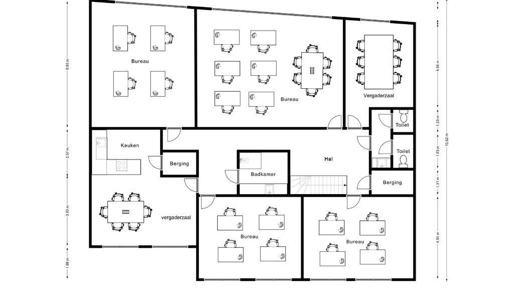Ingedeeld kantoor te huur vlakbij het station Gent-Dampoort foto 16