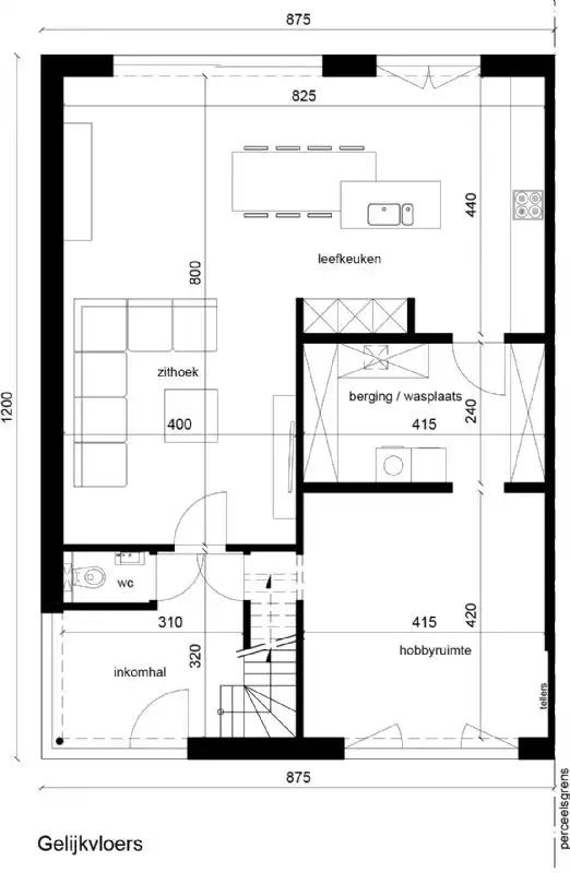 Nieuw te bouwen halfopen woning te Roeselare. foto 3