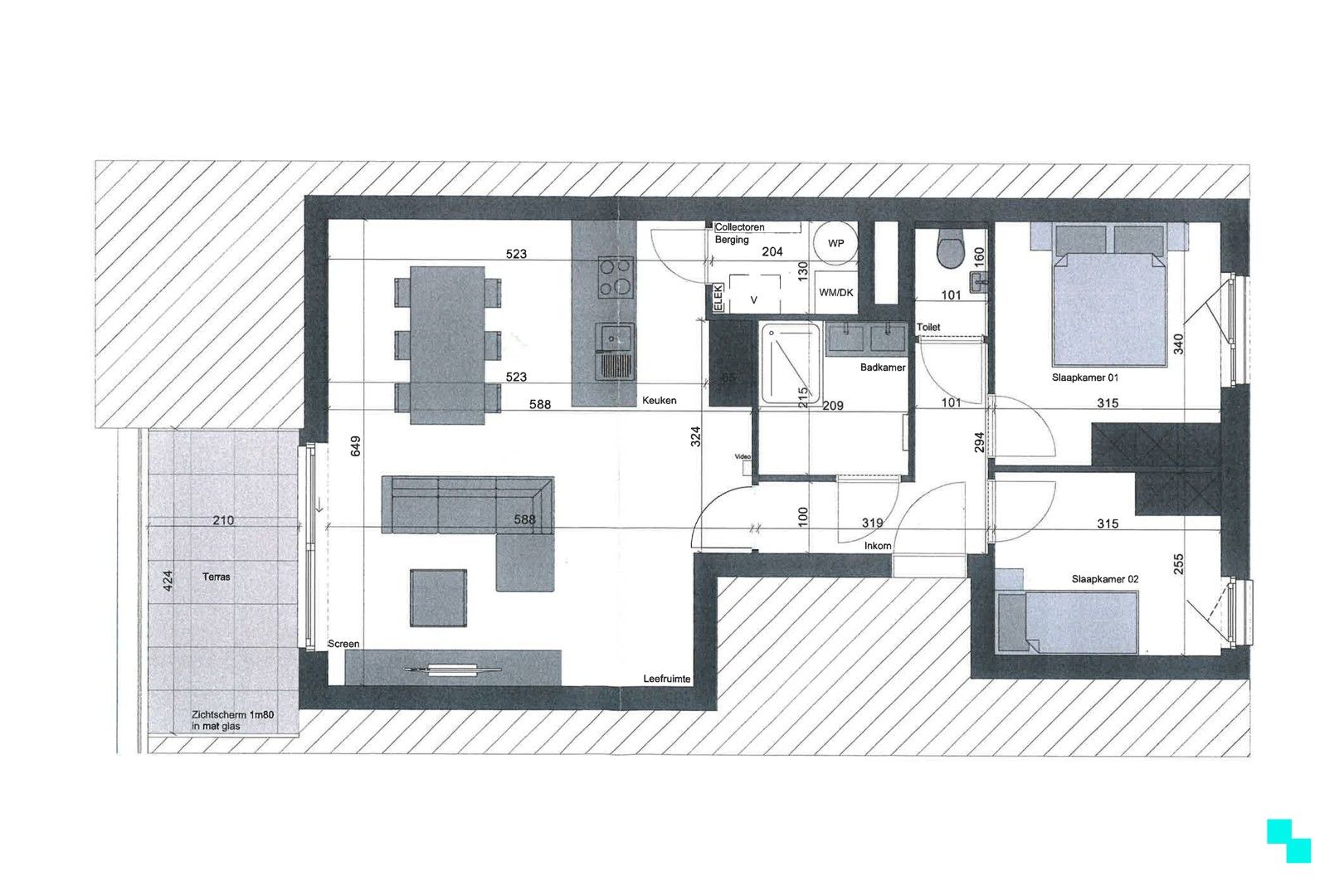 Nieuwbouwappartement in centrum Merelbeke foto 24