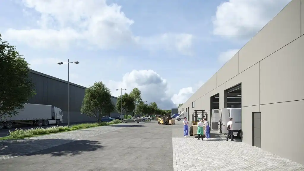 Nieuwbouw loods te koop in Gent foto {{pictureIndex}}