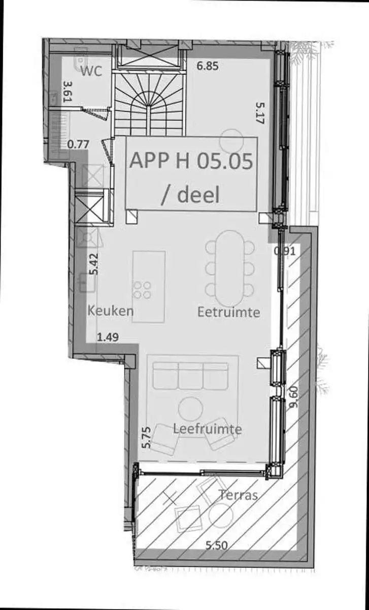 Prachtig gemeubelde 3-kamer penthouse met grote terrassen foto 27