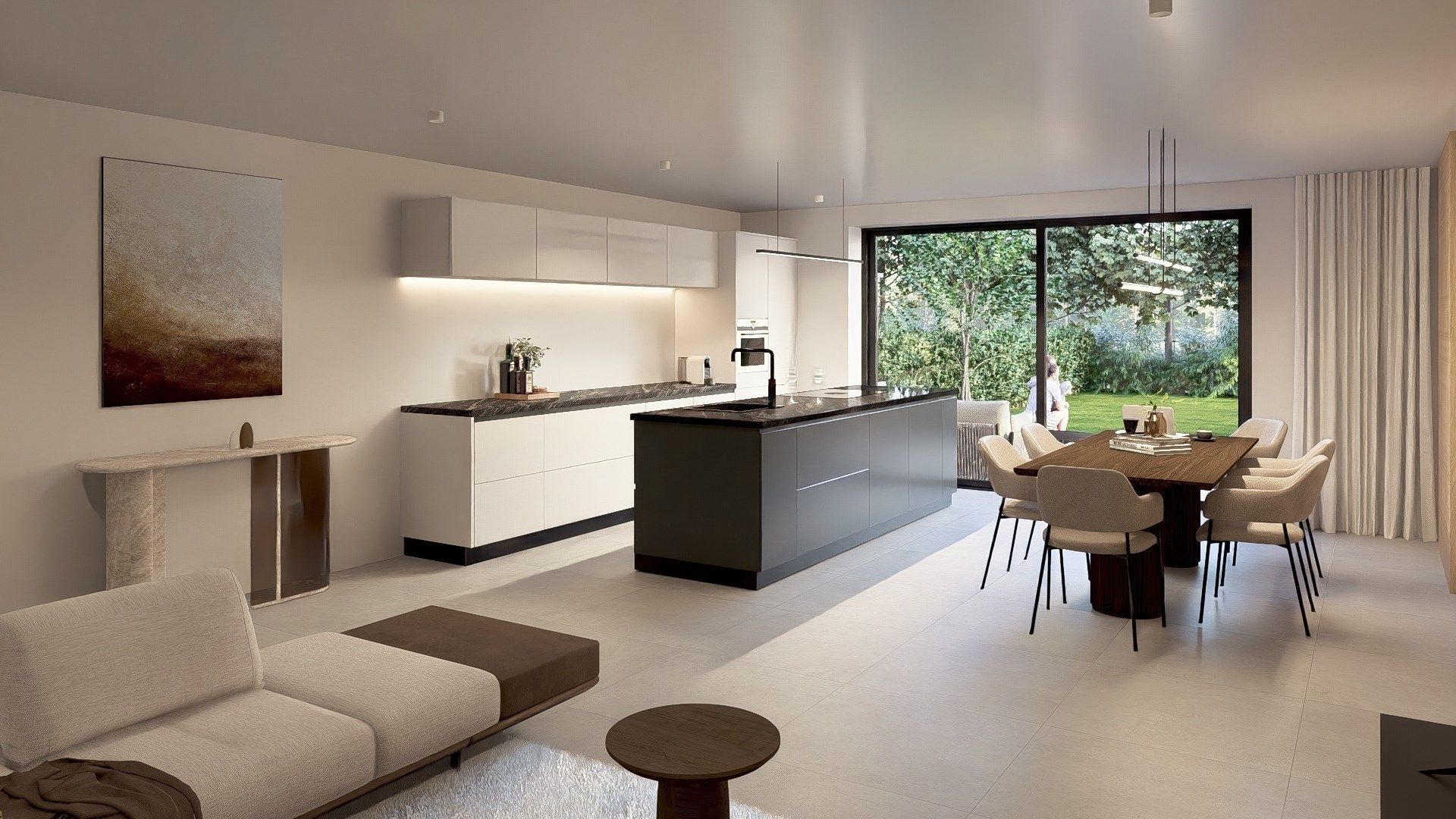 Comfortabel gelijkvloersappartement met 1 slaapkamer + dressing en ruime privé tuin foto 3