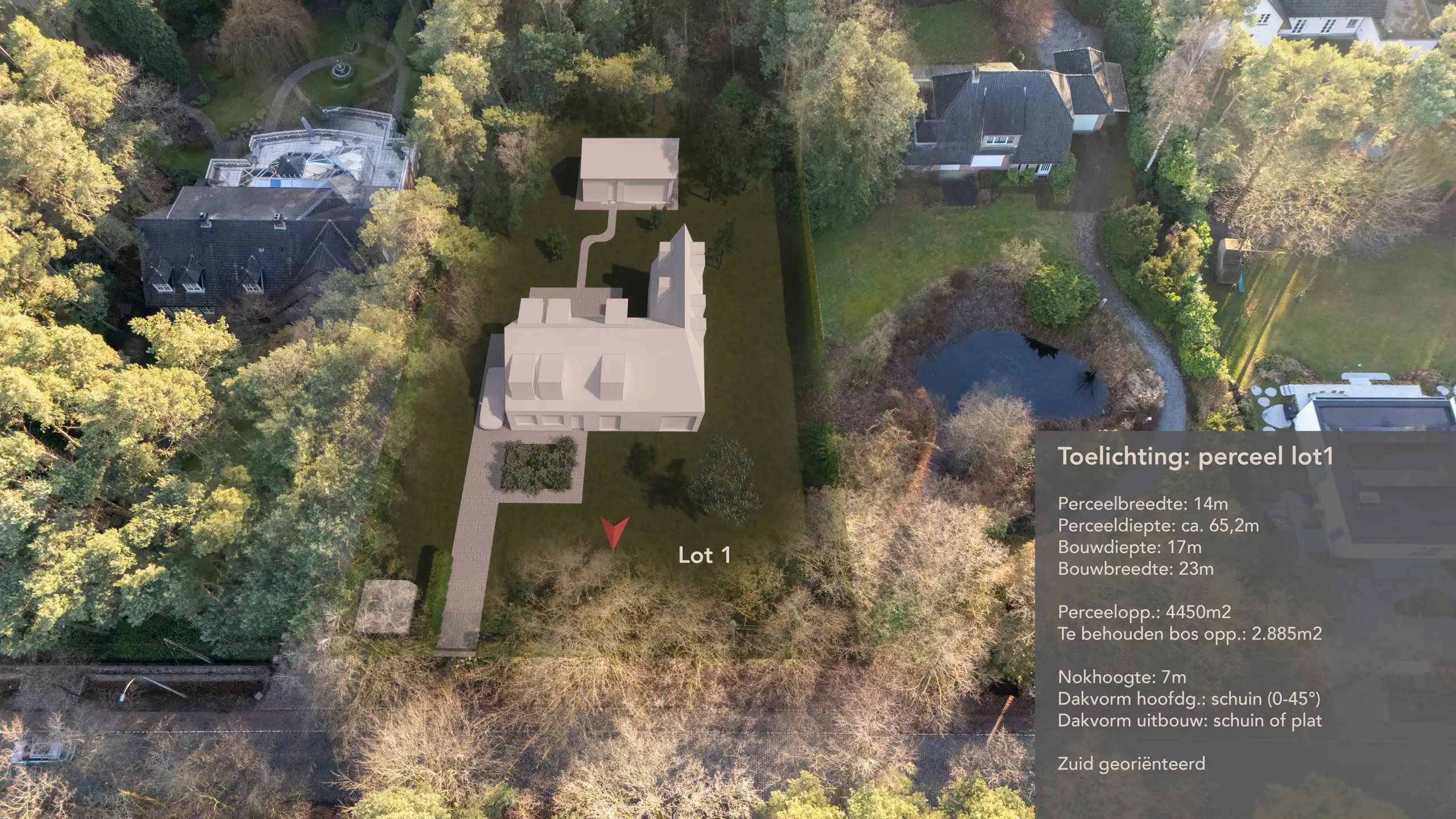 Perceel bouwgrond van 4.450 m² met perfecte zuidoriëntatie foto {{pictureIndex}}