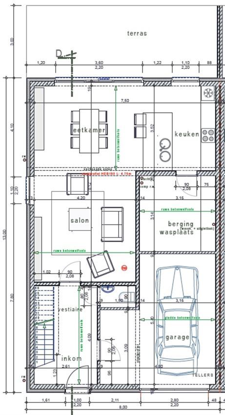 afgewerkte nieuwbouw gezinswoning 148m² bewoonbare opp (3 slpk) foto 4