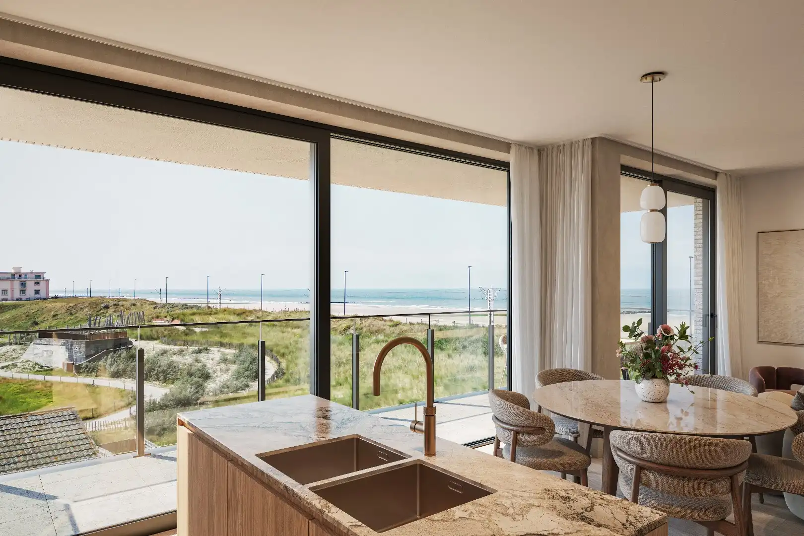 Exclusief nieuwbouwappartement met zongerichtterras en duin- en zeezicht! foto {{pictureIndex}}