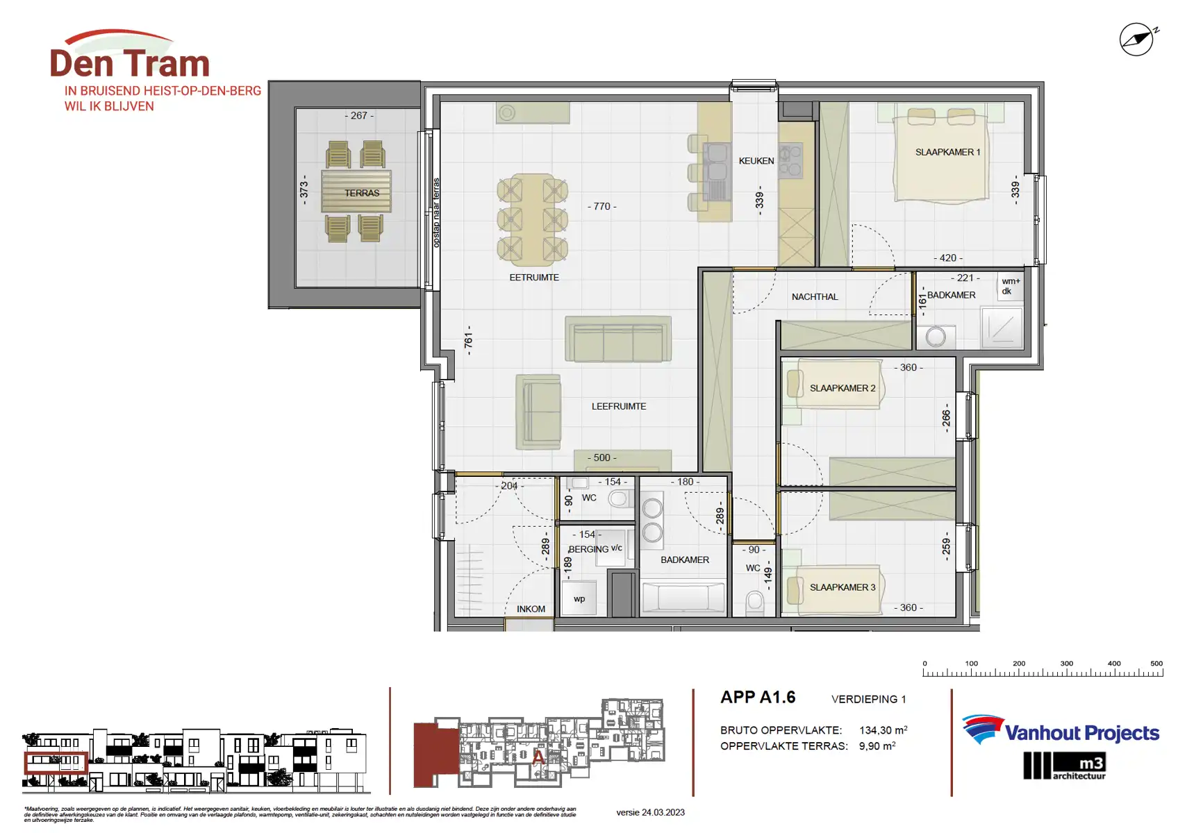 Nieuwbouw app (134m²) met 3 slpk, ZW-terras en parking foto 24