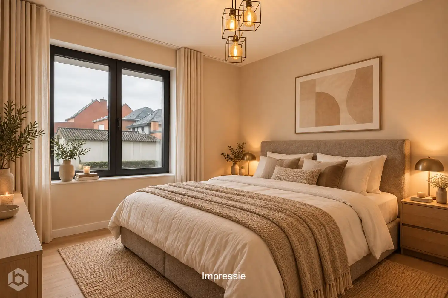 Gelijkvloers energiezuinig app. met 2 slpkrs, 2 terrassen en garagebox foto 15