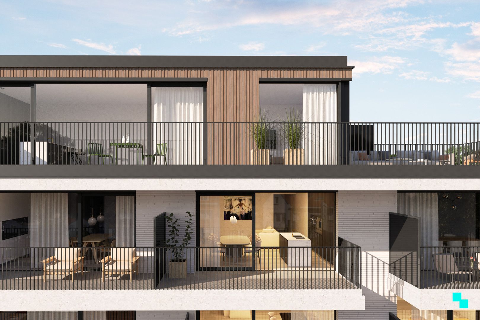 Een modern woonproject tussen Merelbeke en Gent foto {{pictureIndex}}