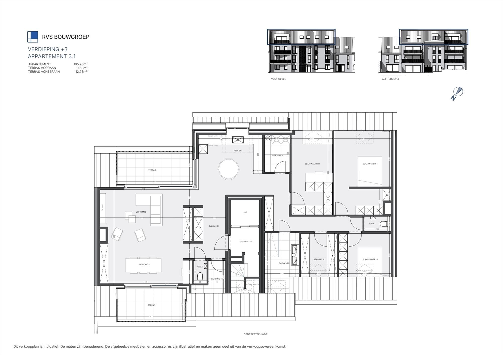 Penthouse met 3 slaapkamers foto {{pictureIndex}}