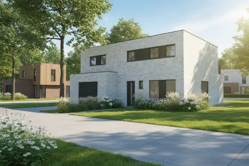 Nieuw te bouwen alleenstaande woning te Rumbeke. foto {{pictureIndex}}