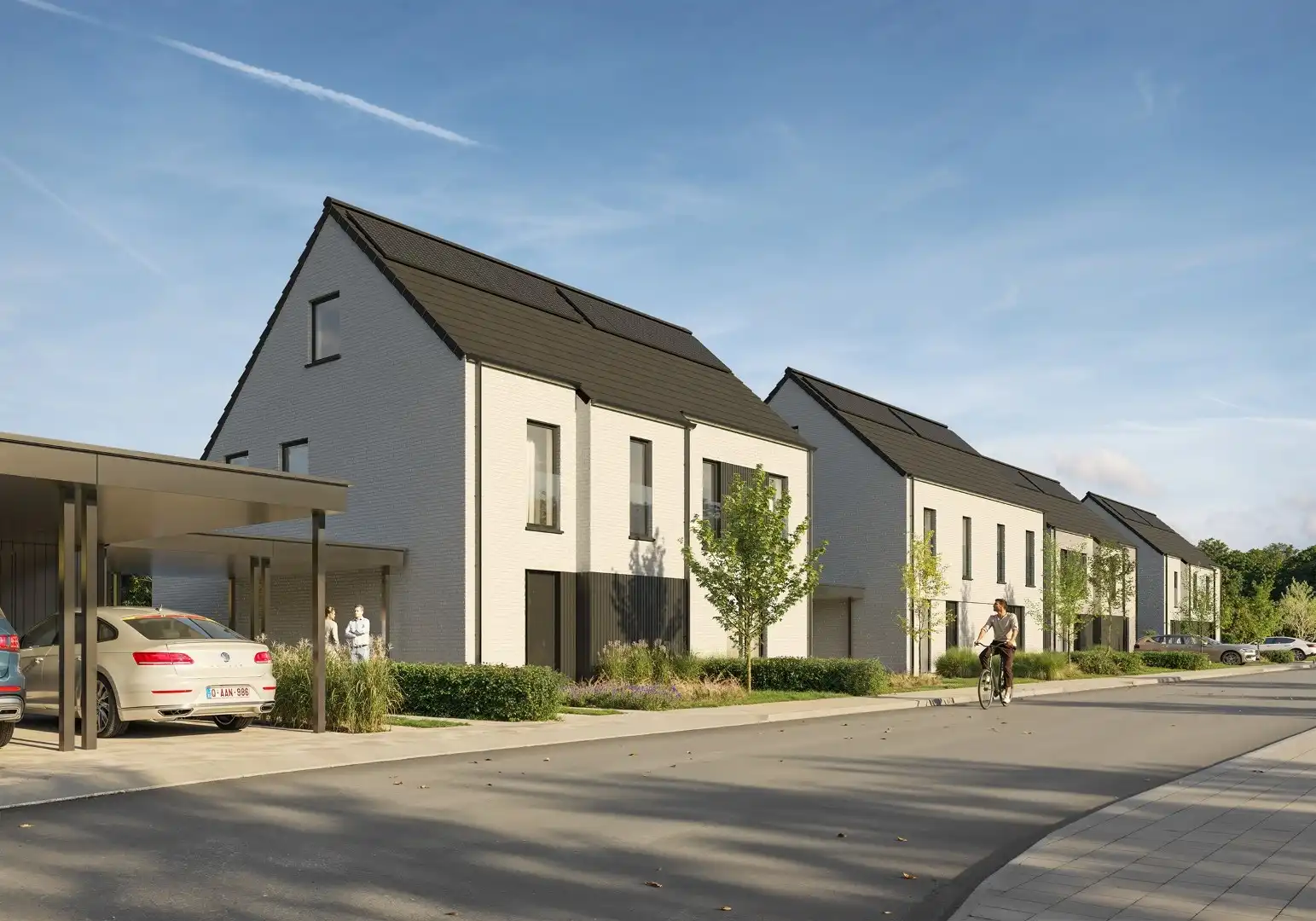 Energiezuinige halfopen bebouwing In groene wijk foto 4