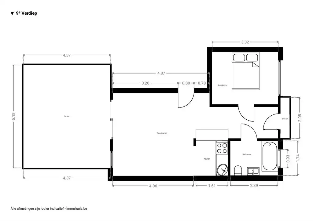 Recent gerenoveerd dakappartement met zonneterras foto 16