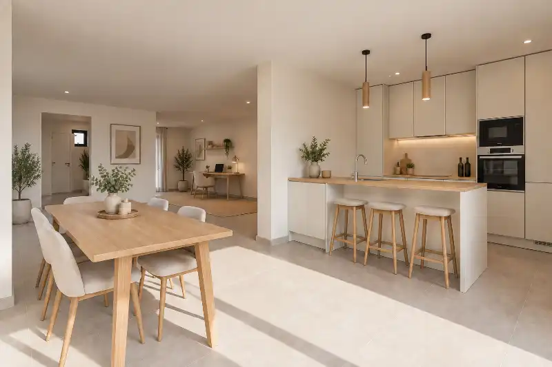 Instapklare, halfopen woning met 5 slaapkamers, bureau, tuin, volledig ingerichte keuken...(energielabel B) foto 9