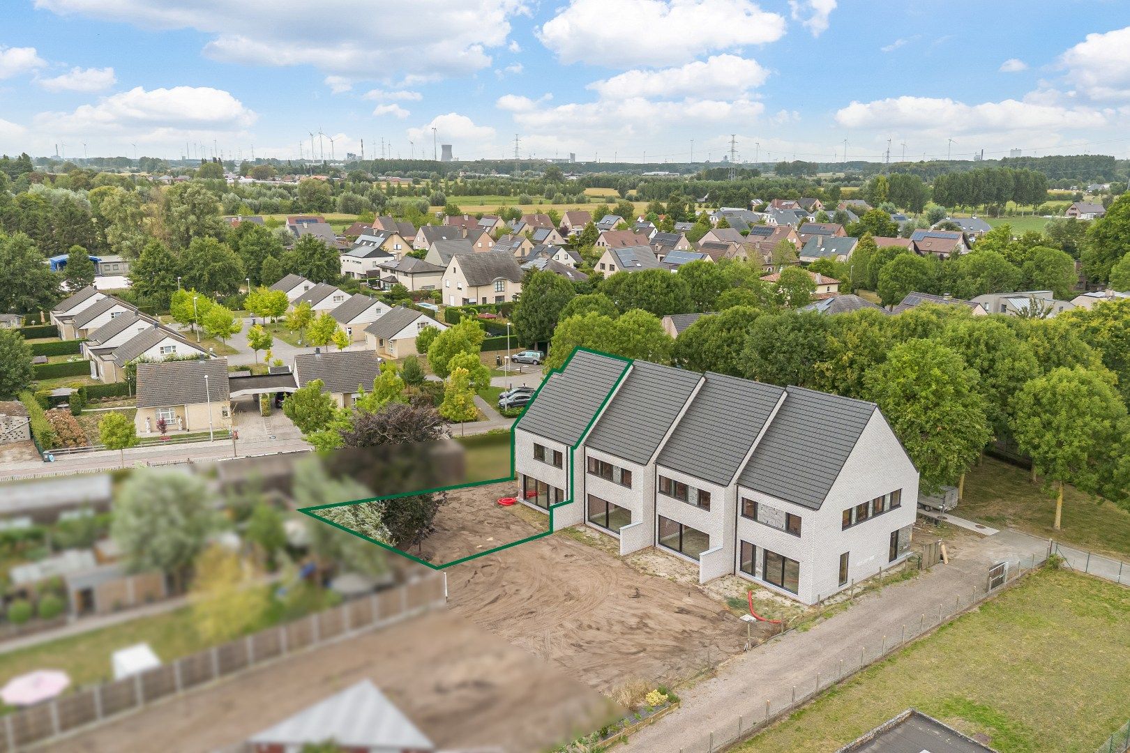 Nieuw halfopen BEN-woning in een doodlopende straat, aan een groenzone foto 3