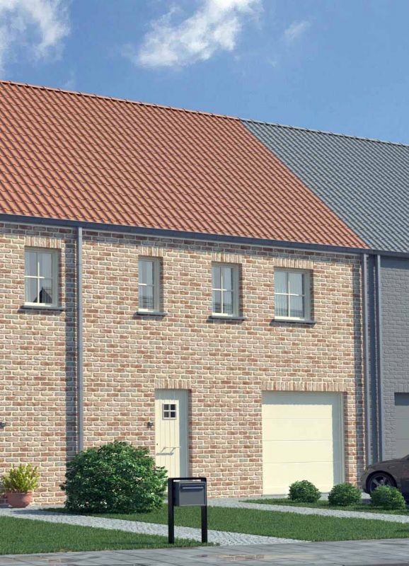 Nieuw te bouwen gesloten woning met vrije keuze van architectuur te Sint-Niklaas. foto 1